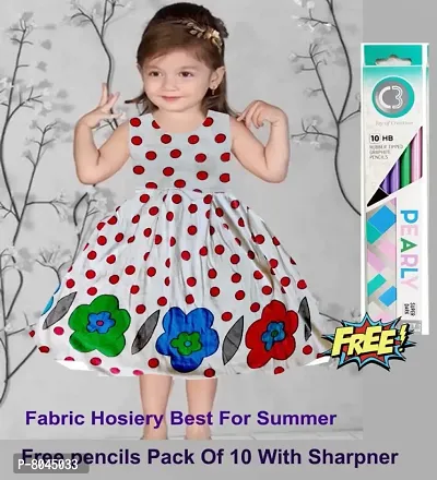 Multicolor Frocks for Girls (With Pencil Box)
