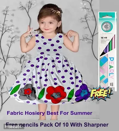 Multicolor Frocks for Girls (With Pencil Box)