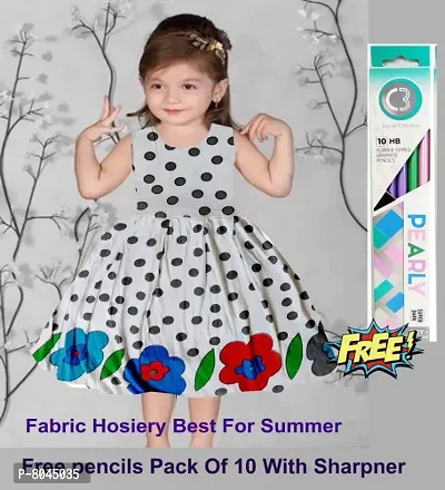 Multicolor Frocks for Girls (With Pencil Box)