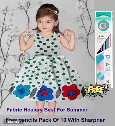 Multicolor Frocks For Girls With Pencil Box