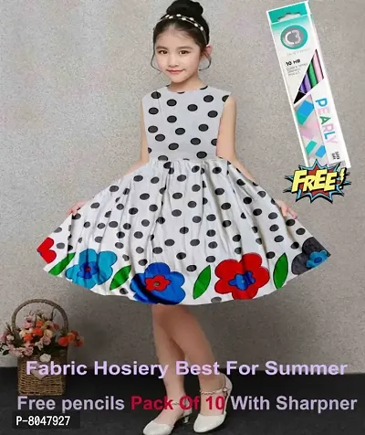 Multicolor Frocks for Girls (With Gift)-thumb0