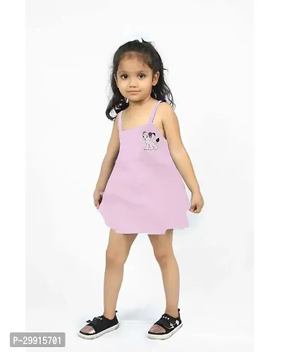 Stylish Cotton Solid Frock for Kid Girl