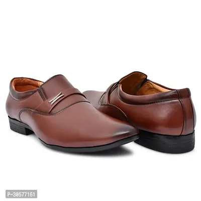 Mens Synthetic Leather Formal Derbys Shoes Brown Derbys