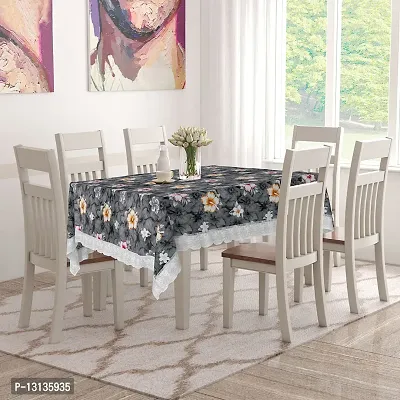 Star Weaves Dining Table Cover Big Size 8-10 Seater - Waterproof & Dustproof 8-10 Seater Table Cover with Lace 60x108 Inches KUM87-thumb3