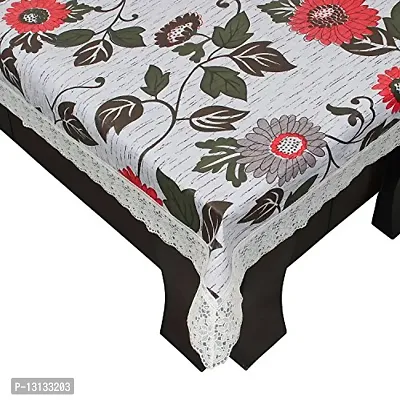 Star Weaves Dining Table Cover 4 Seater Printed Table Cover with White Lace Size 40""x60"" Inches - Waterpoof & Dustproof High Qualtiy Made in India Table Cover, KUM21-thumb2