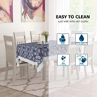 Star Weaves Dining Table Cover Big Size 8-10 Seater - Waterproof & Dustproof 8-10 Seater Table Cover with Lace 60x108 Inches KUM10-thumb3