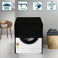 Star Weaves Waterproof Washing Machine Cover Compatible for 7Kg Front load Bosch WAK24268IN Serie 4 - Black-thumb2