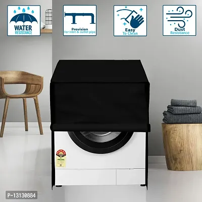 Star Weaves Waterproof Washing Machine Cover Compatible for 7Kg Front load Bosch WAK24268IN Serie 4 - Black-thumb3