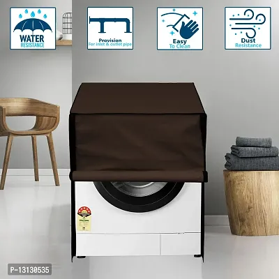 Star Weaves Washing Machine Cover for LG 8 Kg Fully-Automatic Front Loading FHT1208SWL - Waterproof & Dustproof Cover Coffee-thumb3