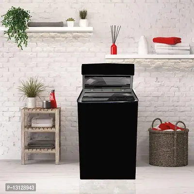 Star Weaves Top Load Washing Machine Cover Suitable for Samsung 6 kg, 6.2 Kg, 6.5 Kg, 7 Kg, 7.5 Kg (58cmsX58cmsX88cms) , Black Color-thumb3