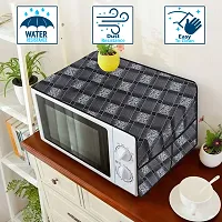 Star Weaves Microwave Oven Top Cover for Bajaj MTBX 2016 20 Litre Grill Microwave Oven Black - Oven Top Cover with 4 Utility Pockets and 1 Oven Handle Cover KUM42-thumb2