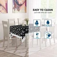 Star Weaves 6 Seater Dining Table Cover - Waterproof & Dustproof 6 Seater Table Cover with Lace 54x78 Inches KUM52-thumb3