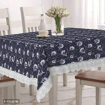 Star Weaves Dining Table Cover Big Size 8-10 Seater - Waterproof  Dustproof 8-10 Seater Table Cover with Lace 60x108 Inches KUM05