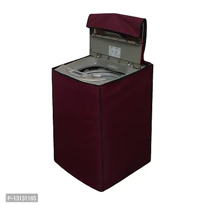 Star Weaves Top Load Washing Machine Cover Suitable for Samsung 6 kg, 6.2 Kg, 6.5 Kg, 7 Kg, 7.5 Kg (58cmsX58cmsX88cms) , Maroon Color-thumb2