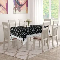 Star Weaves 6 Seater Dining Table Cover - Waterproof & Dustproof 6 Seater Table Cover with Lace 54x78 Inches KUM52-thumb2