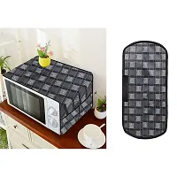 Star Weaves Microwave Oven Top Cover for Bajaj MTBX 2016 20 Litre Grill Microwave Oven Black - Oven Top Cover with 4 Utility Pockets and 1 Oven Handle Cover KUM42-thumb1