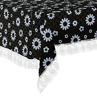 Star Weaves 6 Seater Dining Table Cover - Waterproof & Dustproof 6 Seater Table Cover with Lace 54x78 Inches KUM52-thumb4