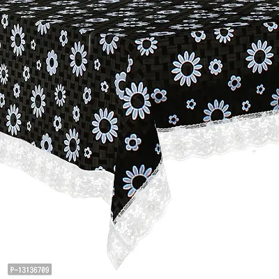 Star Weaves 6 Seater Dining Table Cover - Waterproof & Dustproof 6 Seater Table Cover with Lace 54x78 Inches KUM52-thumb5