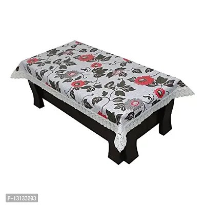 Star Weaves Dining Table Cover 4 Seater Printed Table Cover with White Lace Size 40""x60"" Inches - Waterpoof & Dustproof High Qualtiy Made in India Table Cover, KUM21-thumb0