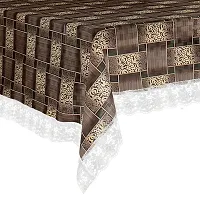 Star Weaves Dining Table Cover Big Size 8-10 Seater - Waterproof & Dustproof 8-10 Seater Table Cover with Lace 60x108 Inches KUM40-thumb4