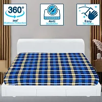 Star Weaves Cotton Mattress Cover for Queen Size Bed 72""x66""x6"" - Mattress Protector Cover with Zip | Chain M01-thumb1