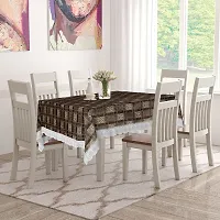 Star Weaves Dining Table Cover Big Size 8-10 Seater - Waterproof & Dustproof 8-10 Seater Table Cover with Lace 60x108 Inches KUM40-thumb2