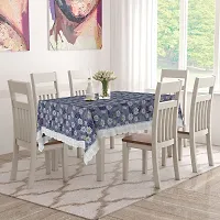 Star Weaves Dining Table Cover Big Size 8-10 Seater - Waterproof & Dustproof 8-10 Seater Table Cover with Lace 60x108 Inches KUM10-thumb2