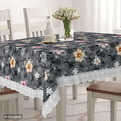 Star Weaves Dining Table Cover Big Size 8-10 Seater - Waterproof & Dustproof 8-10 Seater Table Cover with Lace 60x108 Inches KUM87