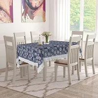 Star Weaves PVC Center Table Cover - Waterproof & Dustproof 4 Seater Table Cover with Lace 40x60 Inches KUM10-thumb2