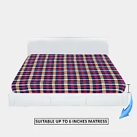 Star Weaves Cotton Mattress Cover for Single Size Bed 72""x48""x6"" - Mattress Protector Cover with Zip | Chain M03-thumb2