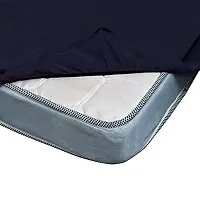 Star Weaves Mattress Protector Waterproof | Dustproof Protector Elastic Type Mattress Protector | Bed Protector -Navy Blue-thumb2