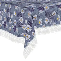 Star Weaves PVC Center Table Cover - Waterproof & Dustproof 4 Seater Table Cover with Lace 40x60 Inches KUM10-thumb4