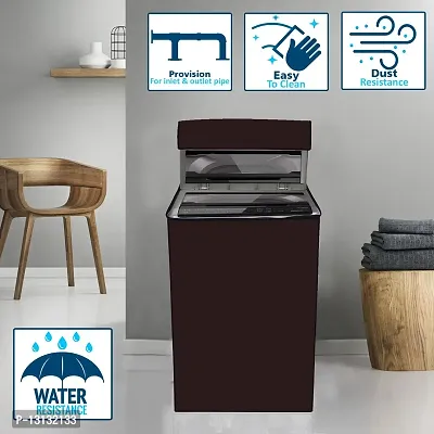 Star Weaves Washing Machine Cover For Fully Automatic Top Load LG T9077NEDL1 8Kg Model - Waterproof & Dustproof Cover, Brown-thumb4