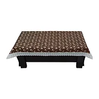 Star Weaves Dining Table Cover 4 Seater Printed Table Cover with White Lace Size 40""x60"" Inches - Waterpoof & Dustproof High Qualtiy Made in India Table Cover, KUM36-thumb2