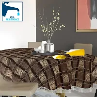 Star Weaves 6 to 8 Seater Dining Table Cover Oval Shaped with lace - Waterproof & Dustproof Table Cover (Size WxL 60x108 inches) KUM40-thumb1