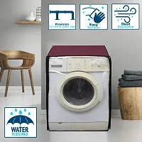 Star Weaves Front Load Washing Machine Cover for LG 5.5 Kg, 6 Kg  6.5 Kg (60cmsX53cmsX86cms) | Waterproof  Dust-Proof Front Load Washing Machine Cover, Maroon-thumb1