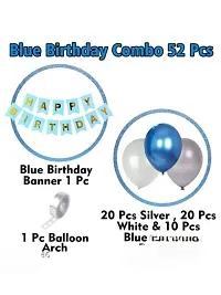 THREESIXTY PARTY DECORATIONS 52 PC BLUE AND WHITE BIRHDAY DECORATIONS COMBO-thumb1