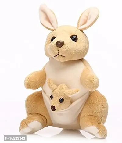 Beautiful Kangaroo Soft With Baby In Pouch - 35 Cm-thumb0