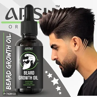 Arsh Organics Beard and Hair Growth Oil, 30 ml | Beard growth oil for men | Hair growth oil for men | For faster beard growth | For thicker and fuller looking beard | Best Beard Oil for Patchy Beard |