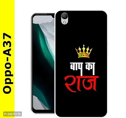 Stylish Black Plastic Back Cover For Oppo A53 Mobile