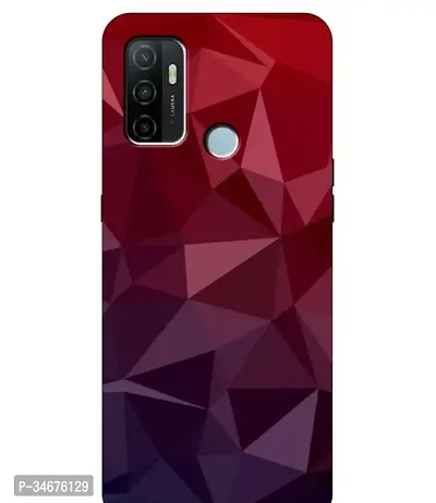 Stylish Maroon Plastic Back Cover For Oppo A53 Mobile