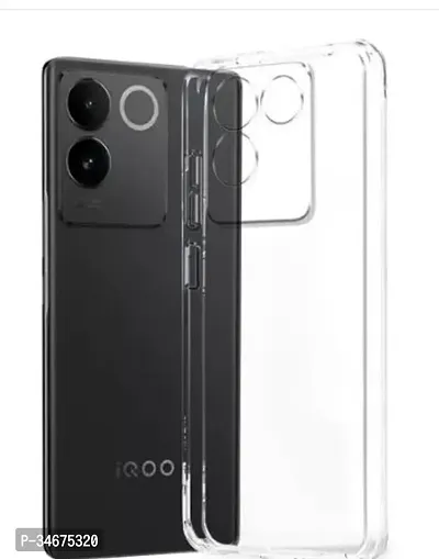 Stylish White Silicon Back Cover For Iqoo Z7 Pro 5G Mobile