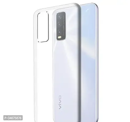 Stylish White Silicon Back Cover For Vivo Y20 Mobile-thumb0