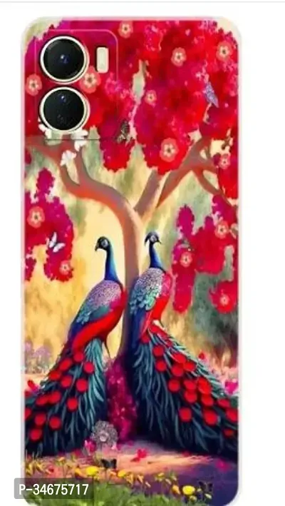 Stylish Red Plastic Back Cover For Vivo Y16 Mobile