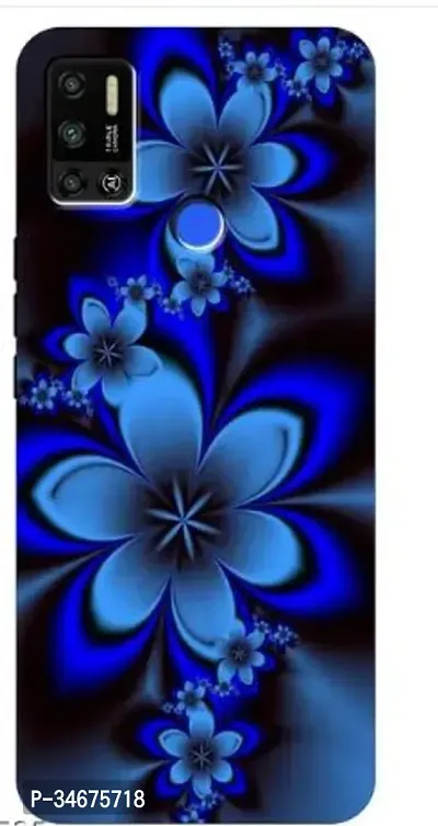 Stylish Blue Plastic Back Cover For Tecno Spark 6 Air Mobile