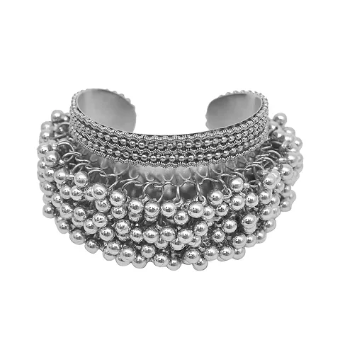 CosMos Oxidized Bracelet for Women (Silver)