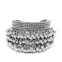 Total Fashion Oxidised Silver Radha Krishna Chain Pendant Necklace Set Combo for Girls  Women-thumb2