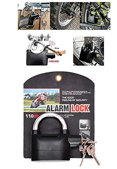 Anti Thief Good Security Siren Alarm Lock 110db For Home, Office,Door,Bikes Safety Siren Lock(Black, Battery Included)