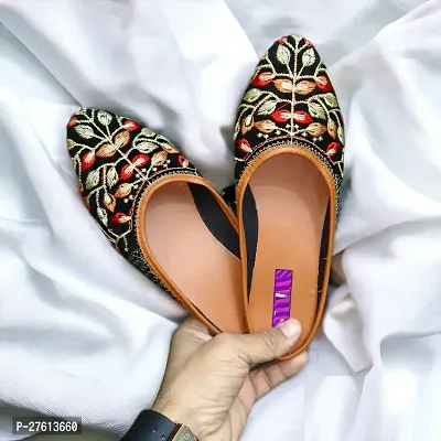 Elegant Multicoloured Synthetic Leather Printed Bellies For Women