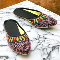 Elegant Multicoloured Synthetic Leather Printed Bellies For Women-thumb1